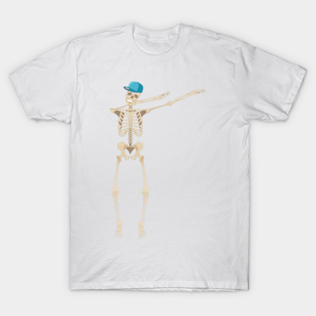 Human Skeleton Dabbin' Cool Skull T-Shirt-TOZ